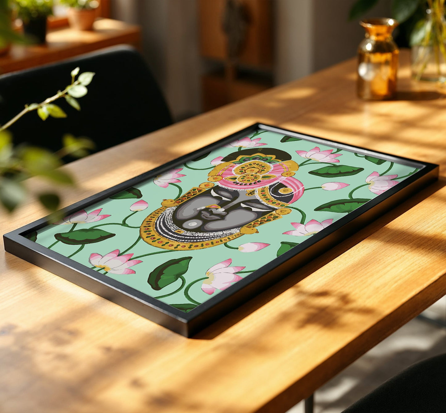 Krishna Lotus Art
