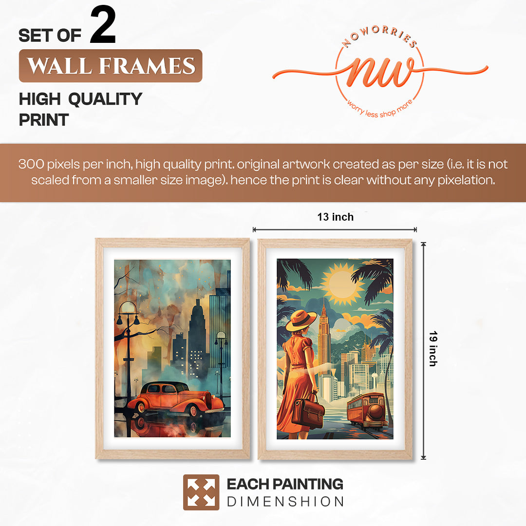 Vintage Travel Wall Art Set