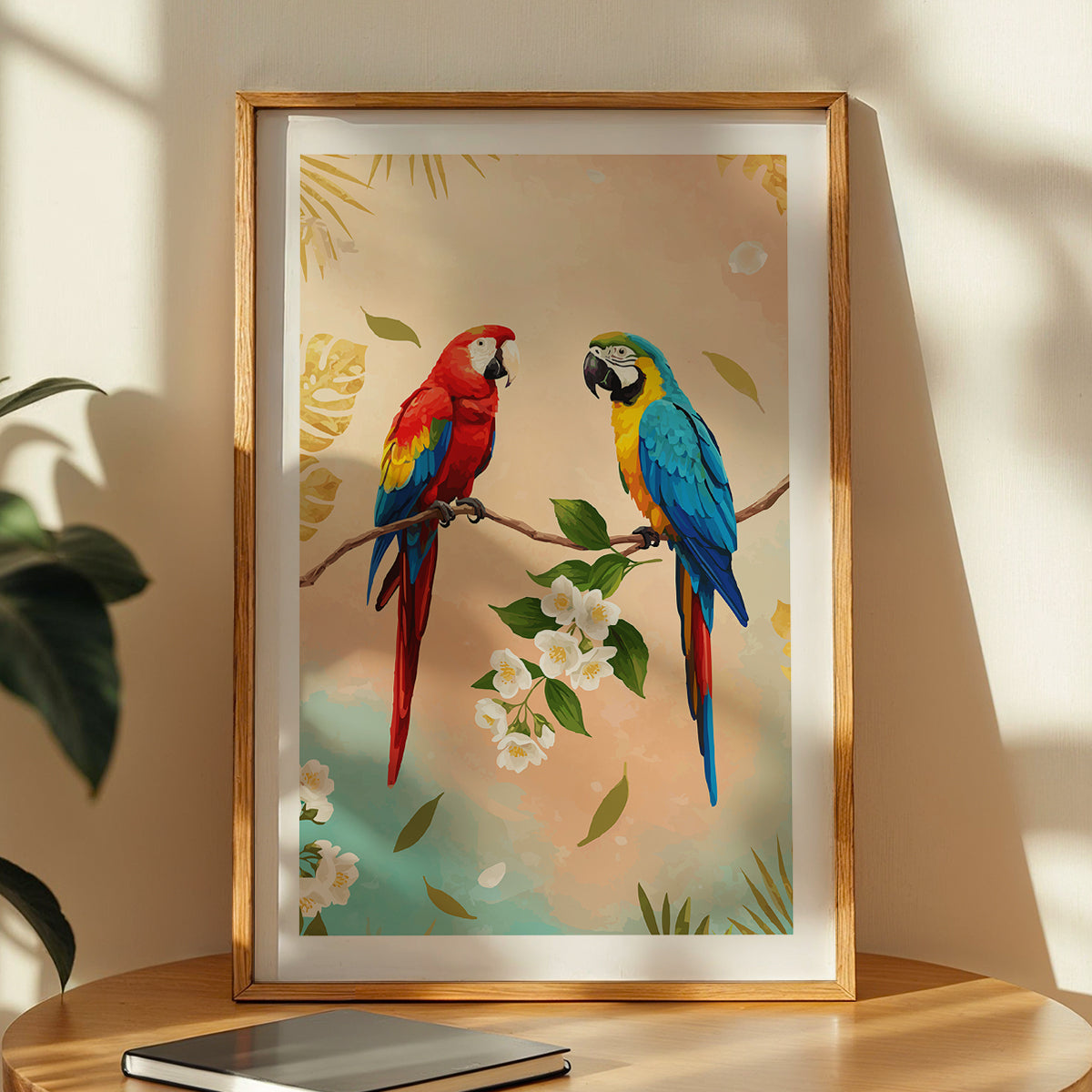 Tropical Parrot Duo Wall Frame