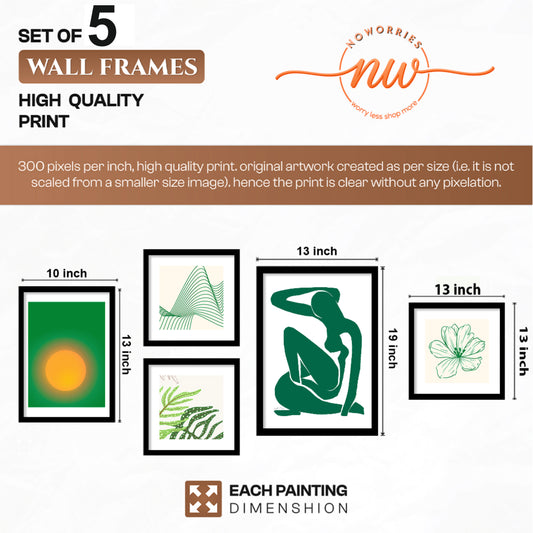 Organic Abstract Wall Set of 5