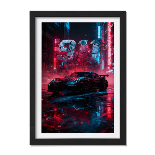 911 Neon Wall Frame
