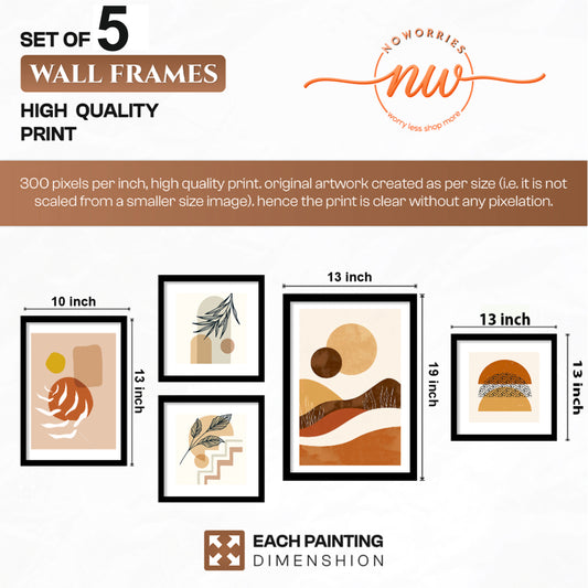 Modern Desert Wall Decor Set of 5