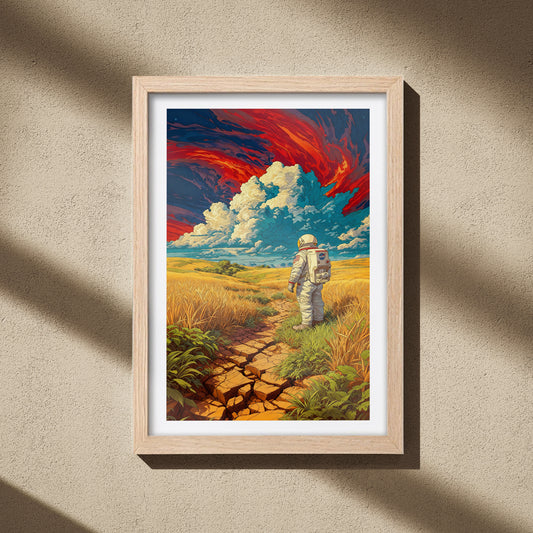Astronaut Adventure Enjoying Clouds Frame