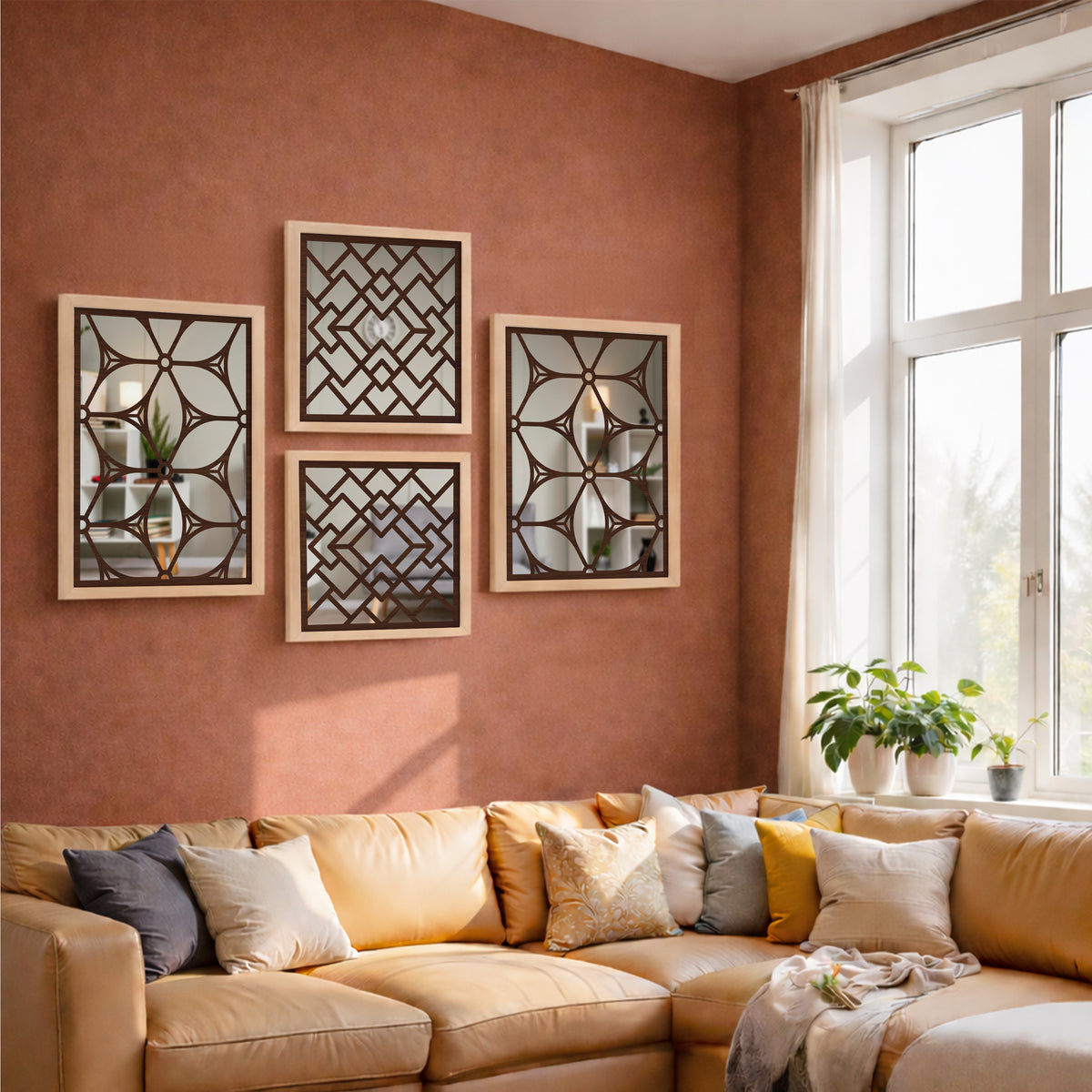 Luxury Mirror Wall Set of 4