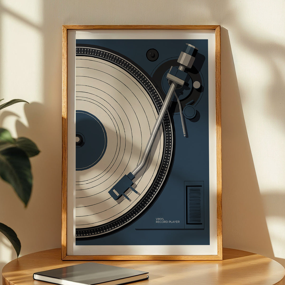 Vintage Vinyl Record Player Poster
