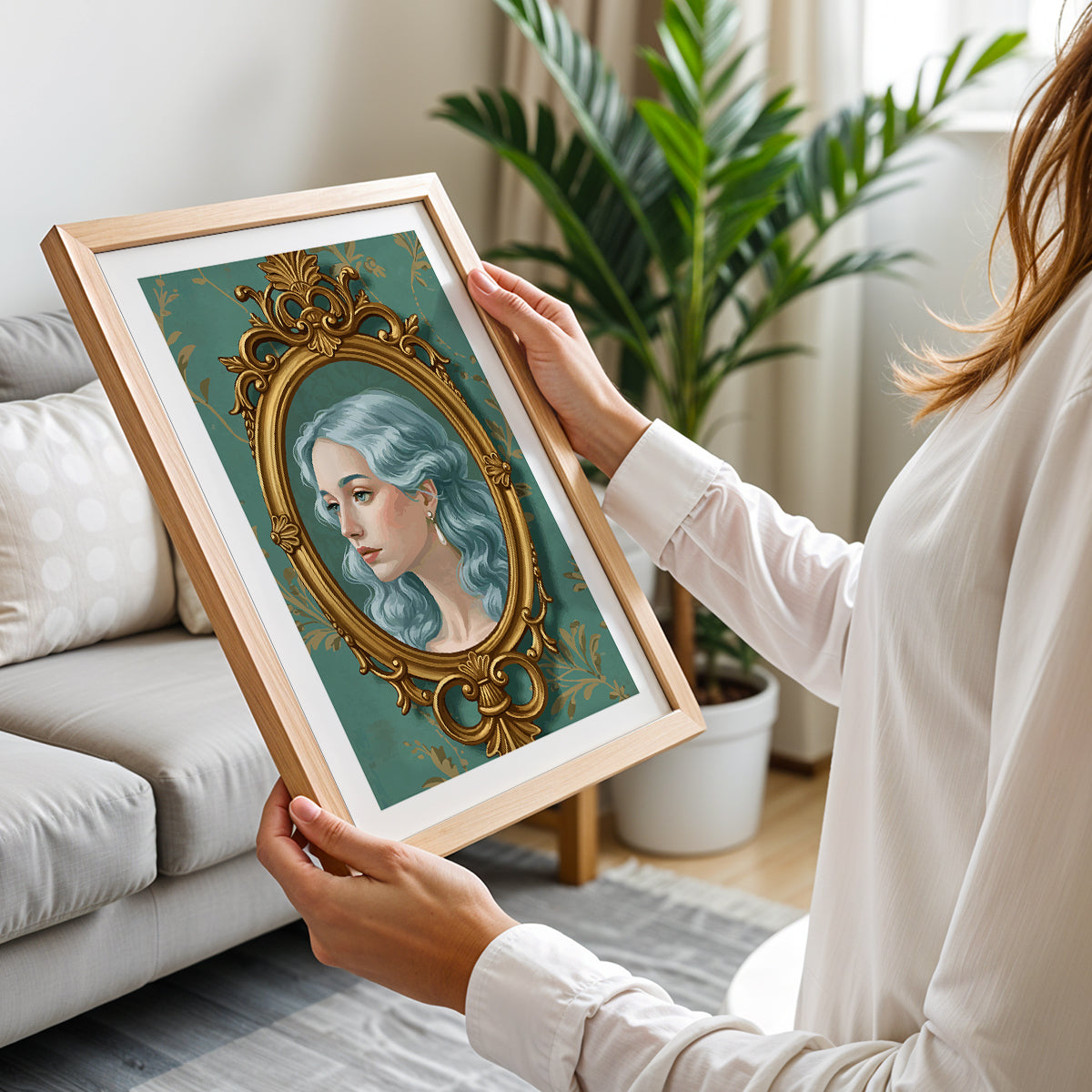 Vintage Victorian Portrait Framed Wall Art Print