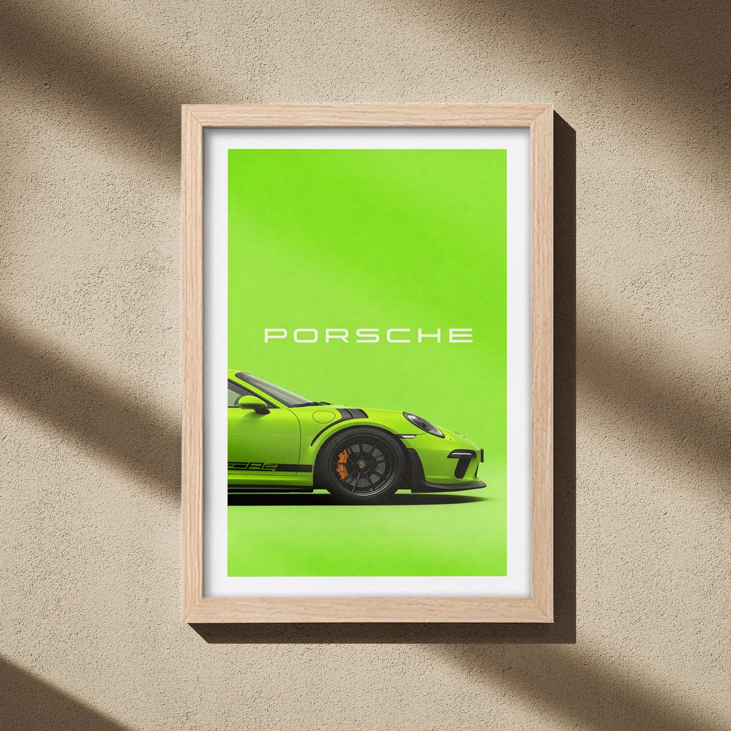 Porsche GT3 RS Green Wall Frame