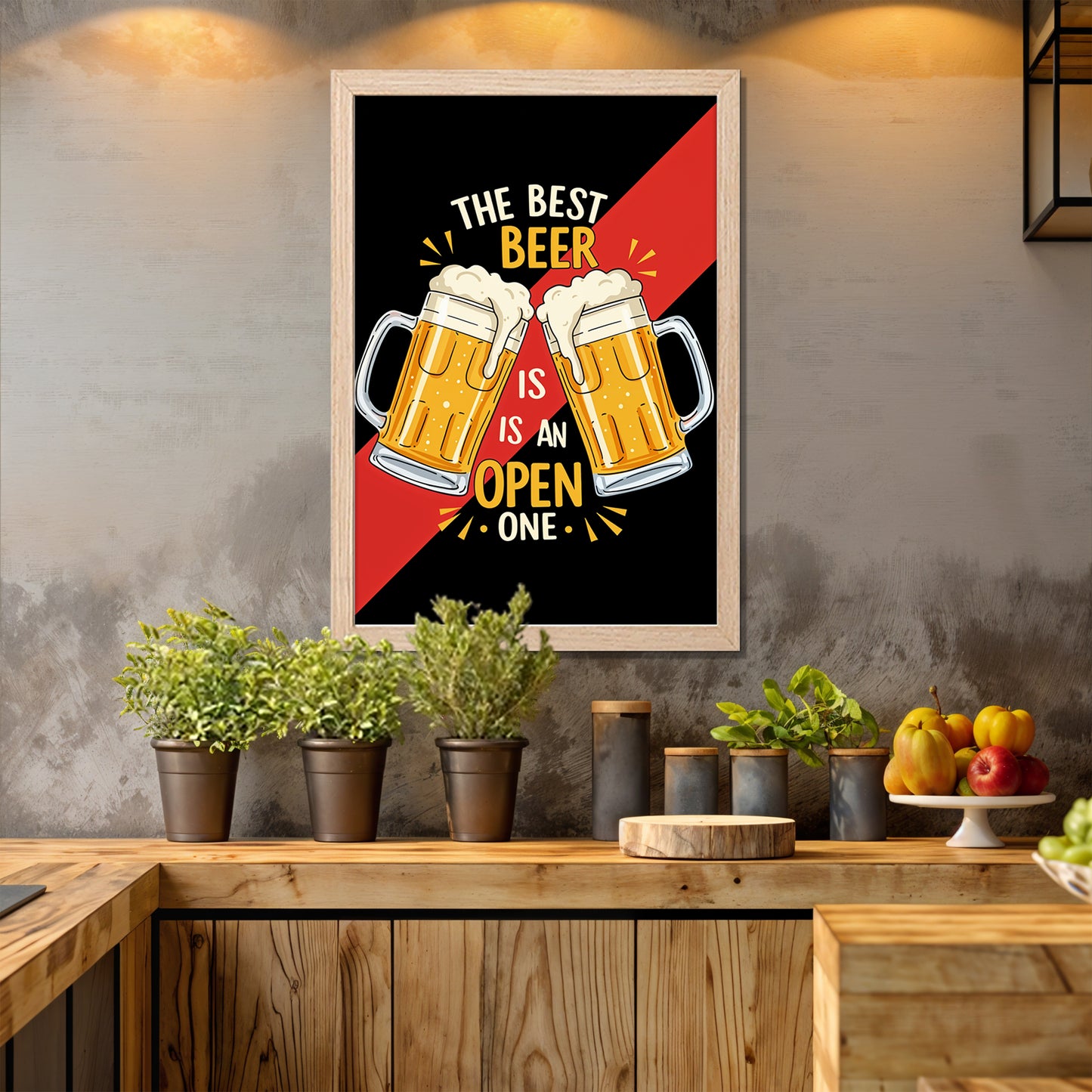 Open Beer Wall Frame