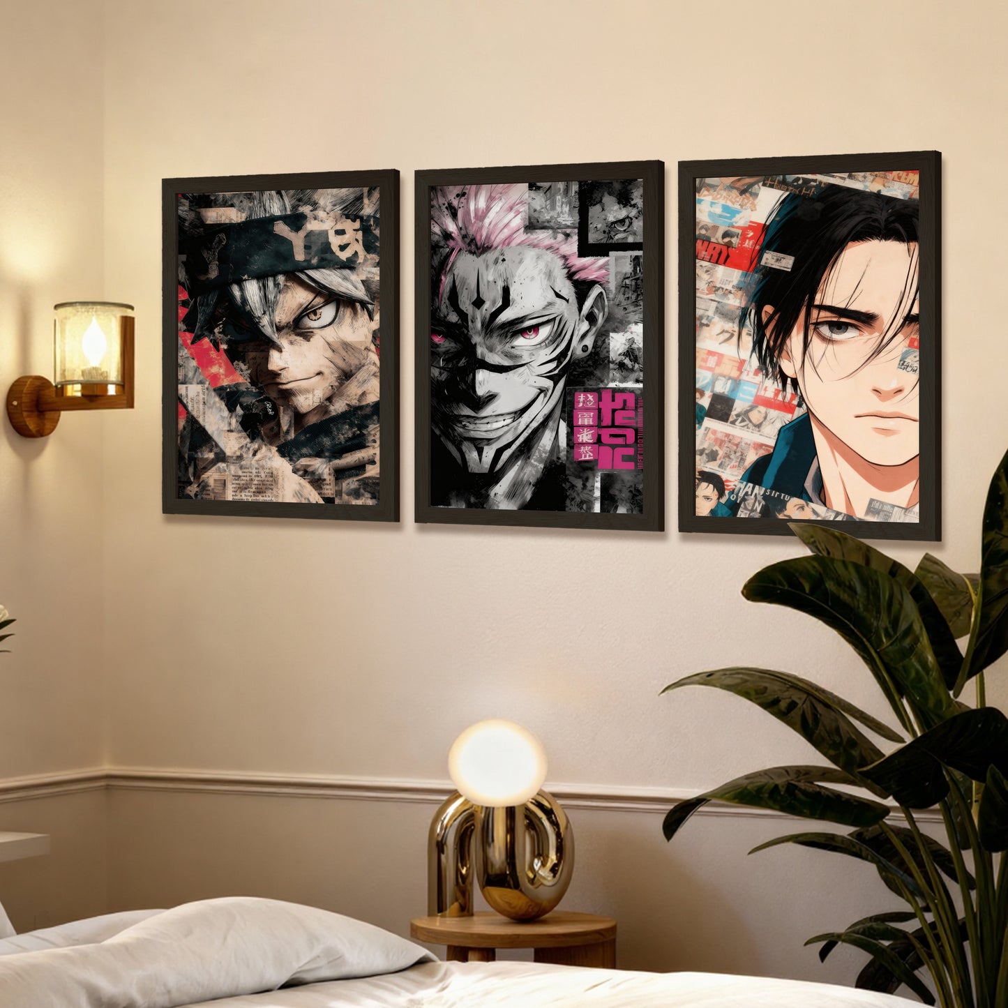 Anime Heroes Wall Art Set of 3