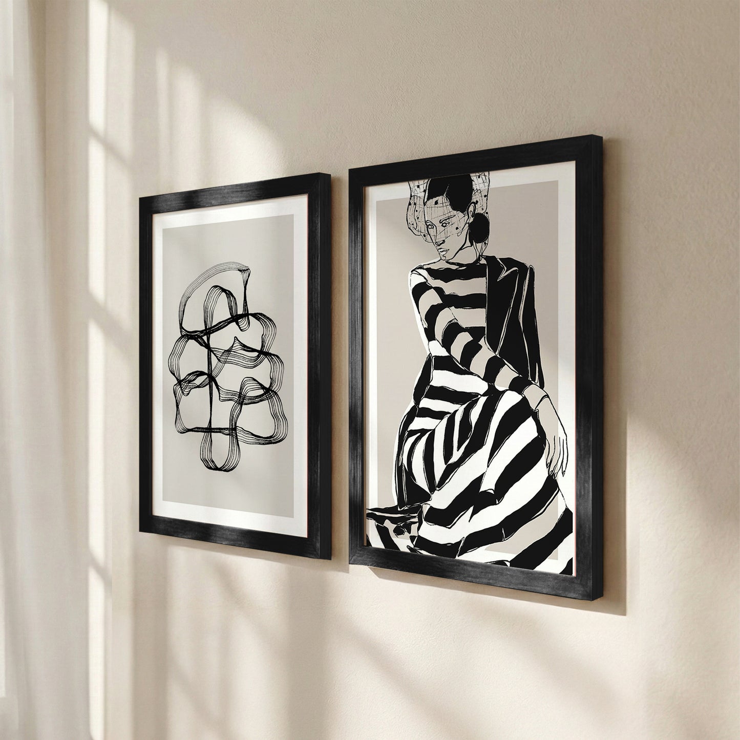 Monochrome Elegance Wall Art Set