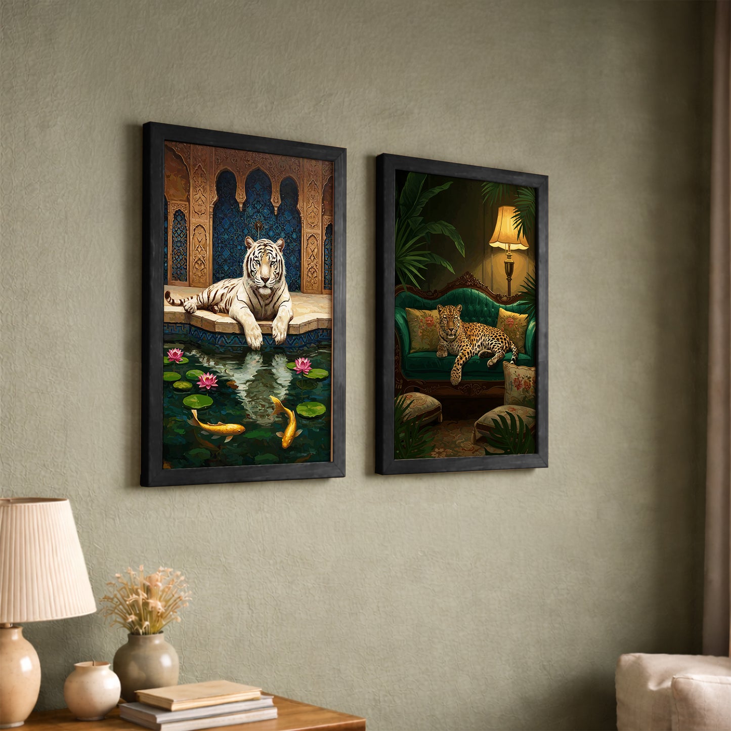 Majestic Jungle Cats Wall Art Set
