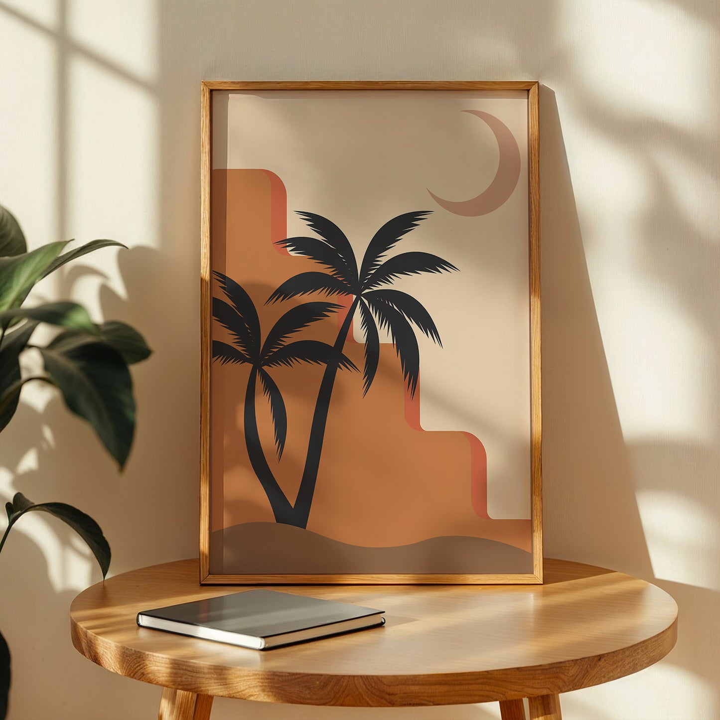 Abstract Tropical Palm Silhouette Wall Art