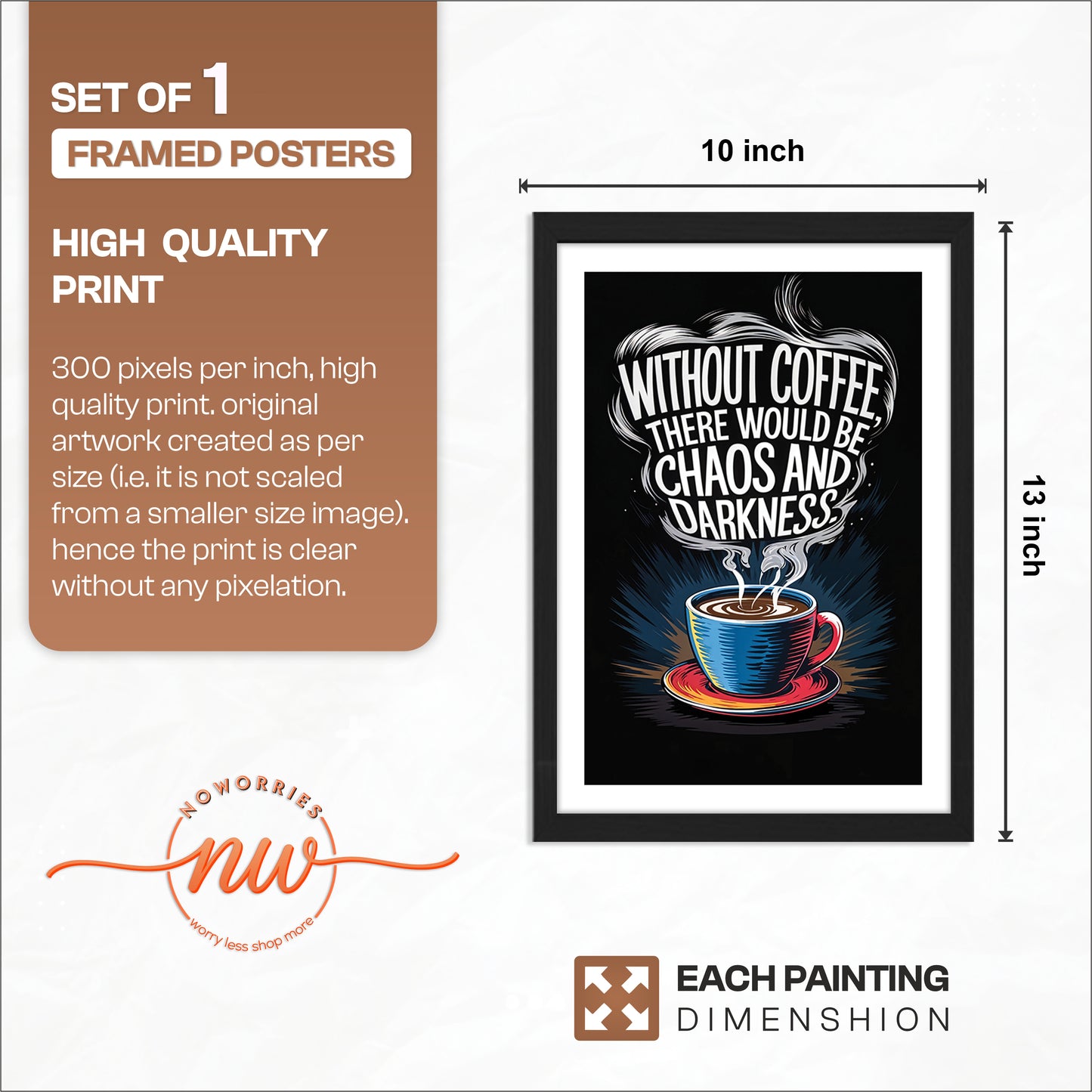 Powered by Coffee Wall Frame