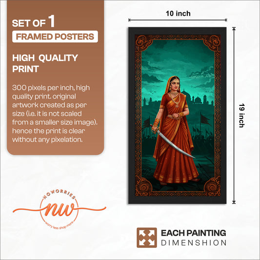 Rajput Warrior Queen Wall Art
