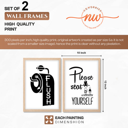 Please Seat Yourself Funny Set of 2