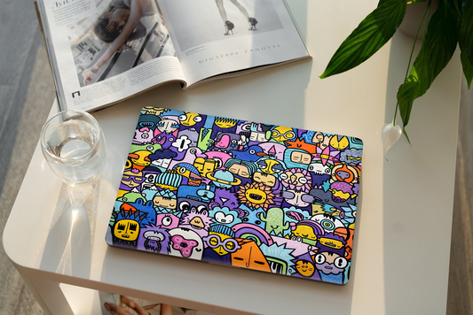 Color Pop Doodle Laptop Skin