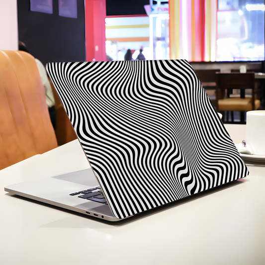 Optical Wave Pattern Laptop Skin