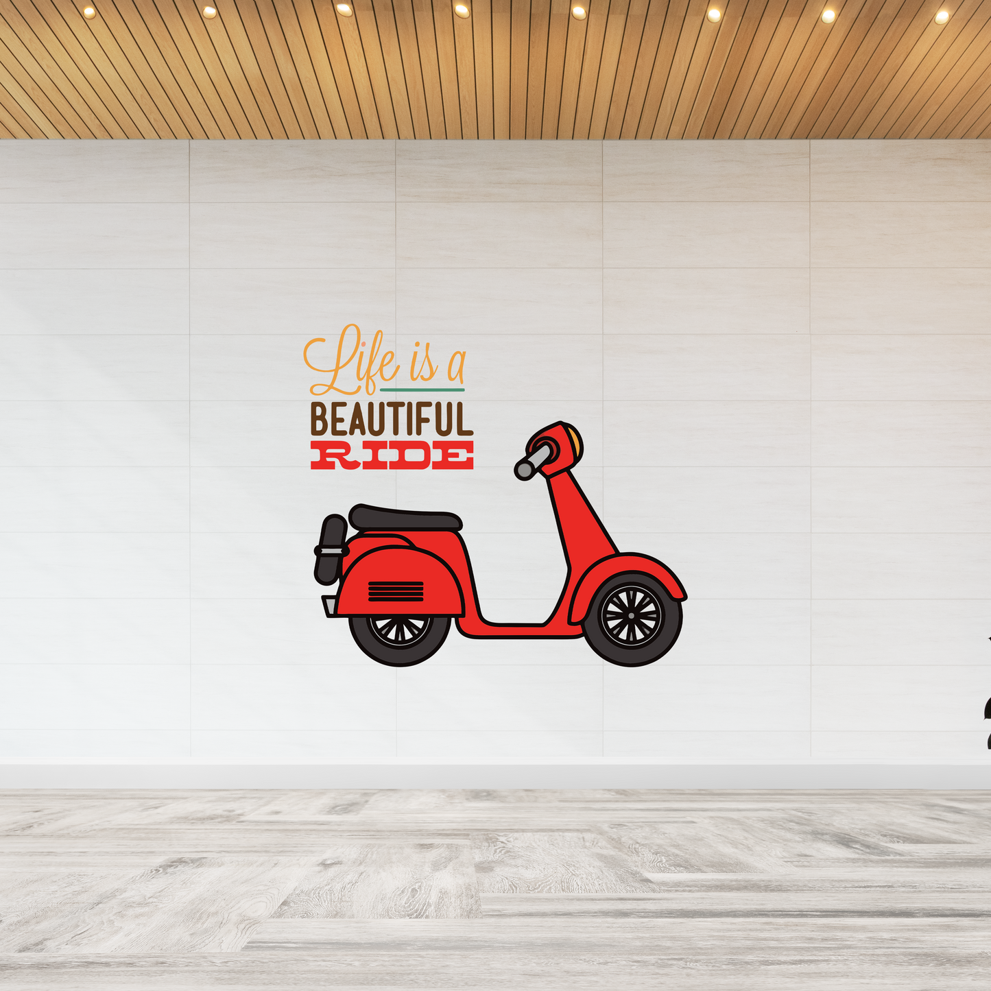 Beautiful Ride Scooter Wall Sticker