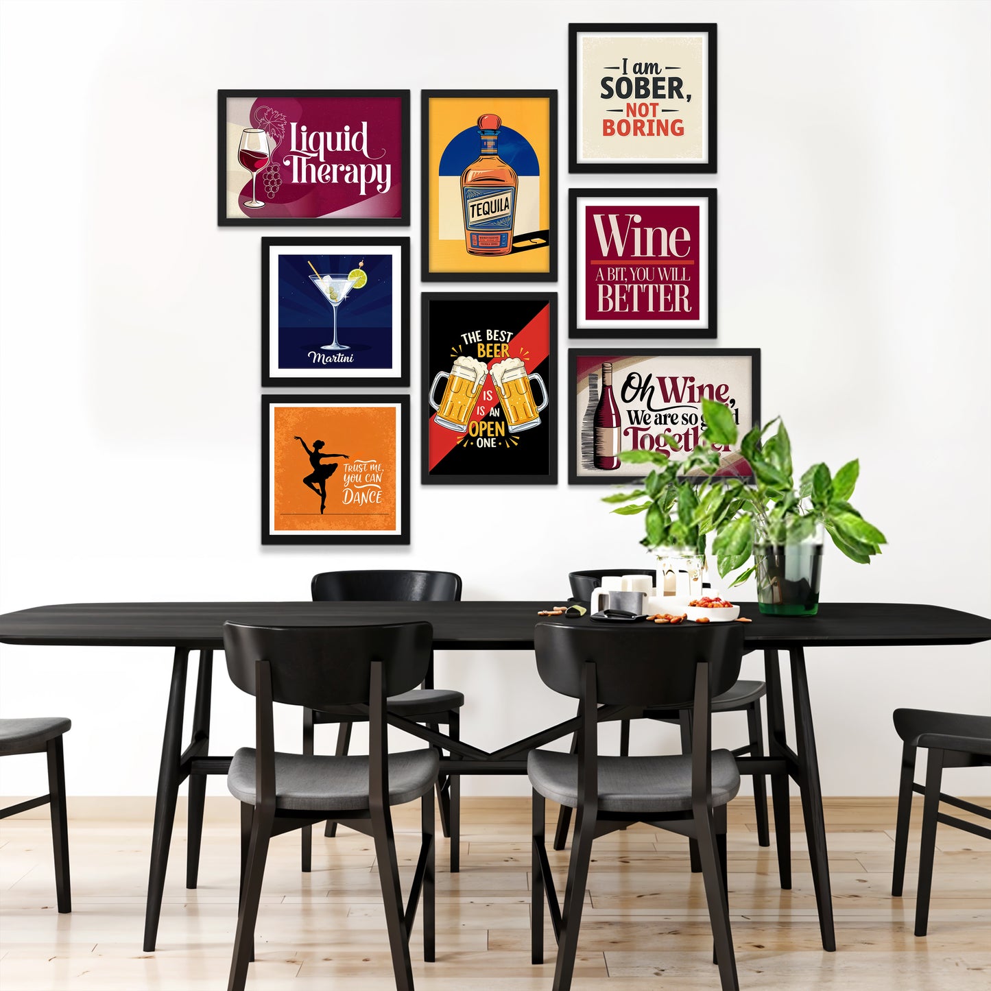 AM to PM Bar & Drink Wall Art Set (Copy)