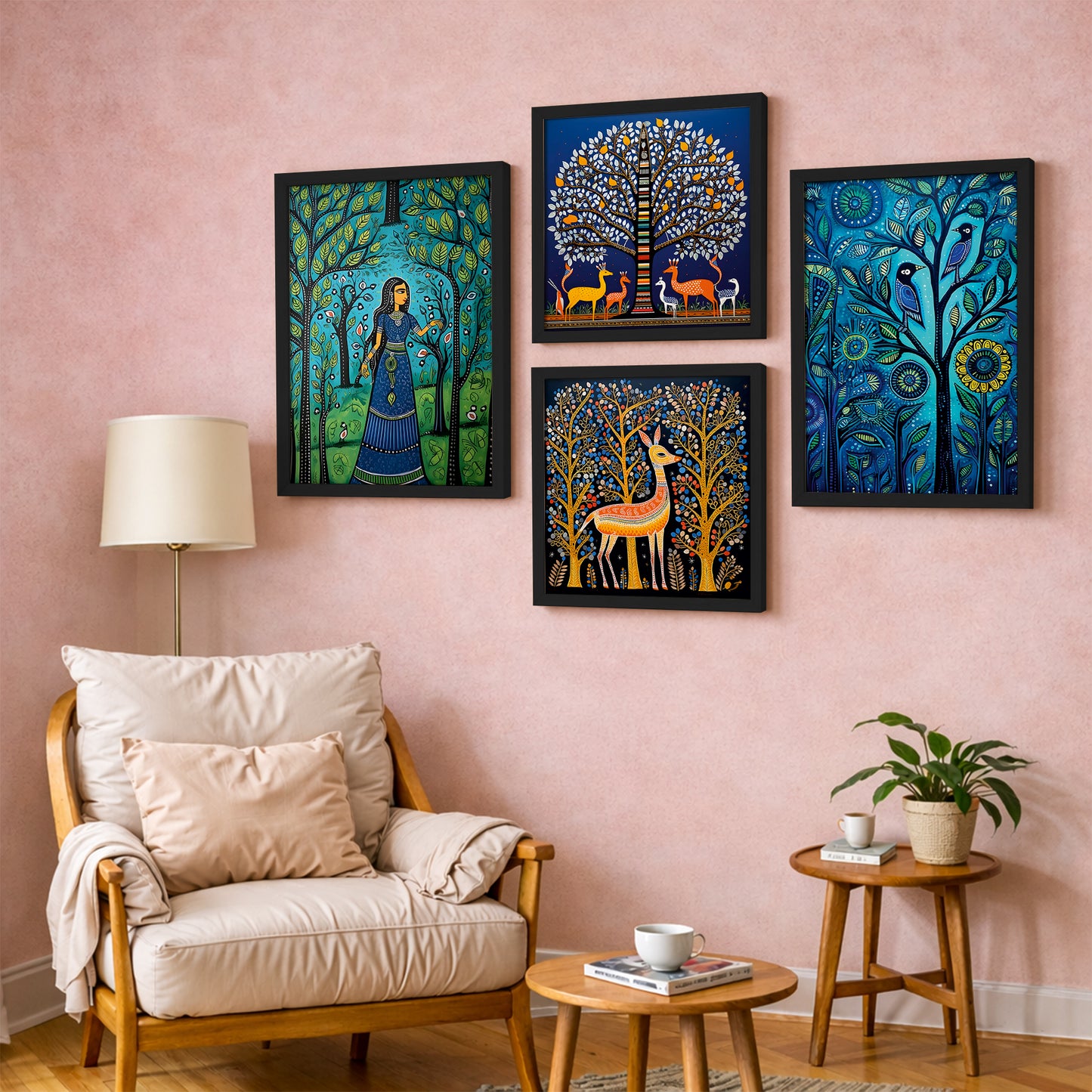 Nature Folk Wall Frames Set of 4