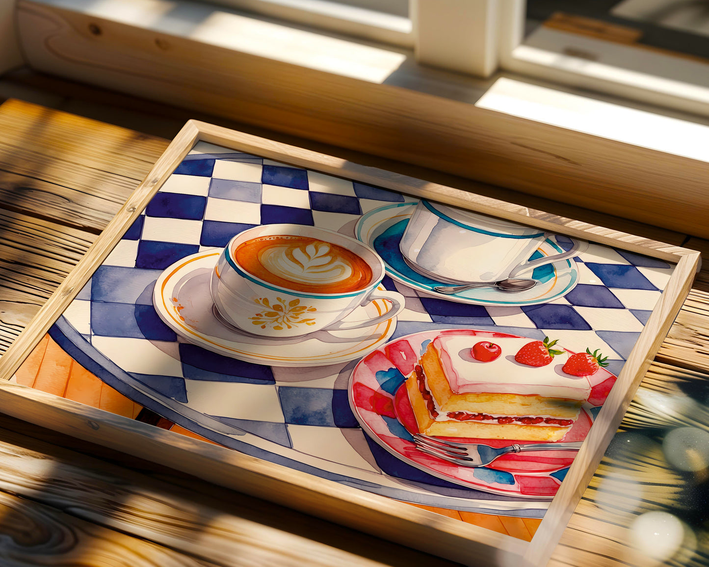 Coffee & Strawberry Delight Wall Frame