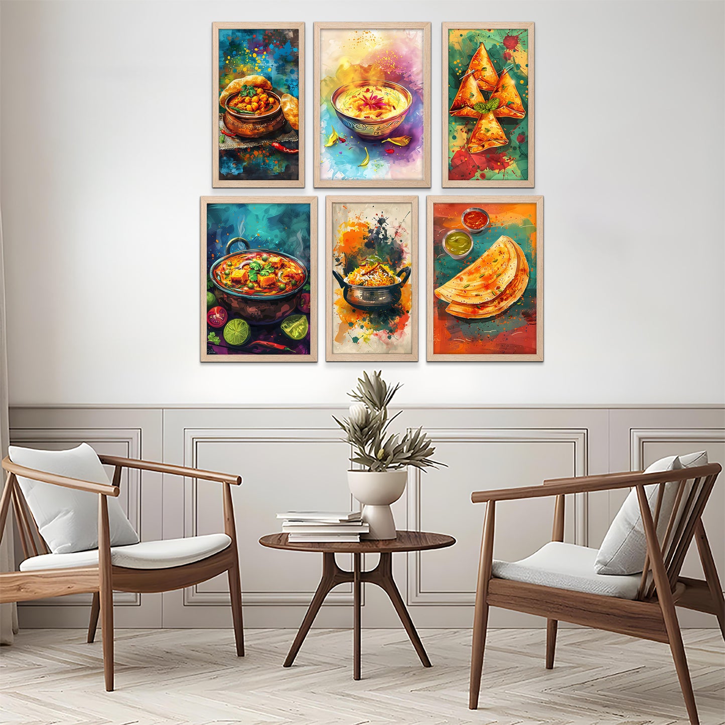 Indian Food Wall Art Set – 6