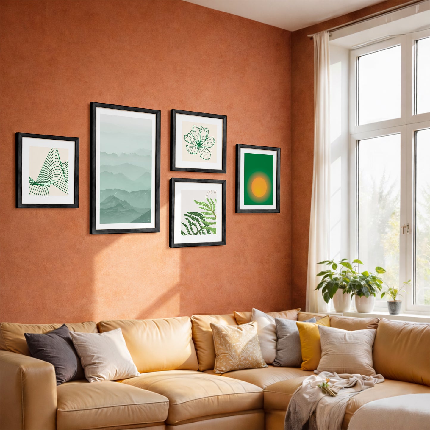 Mountain Mist Wall Art Set of 5