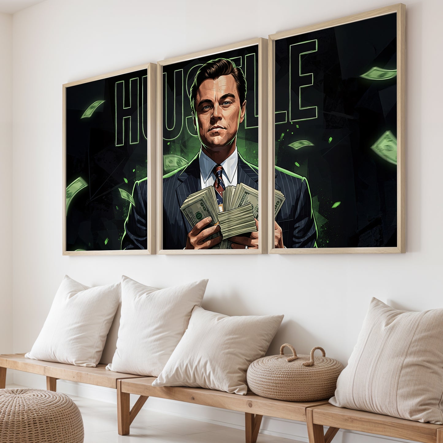 Hustle Mindset Wall Art Set of 3