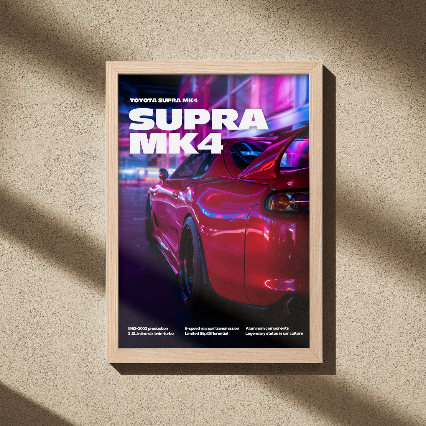 Supra MK4 Night Drive Wall Art