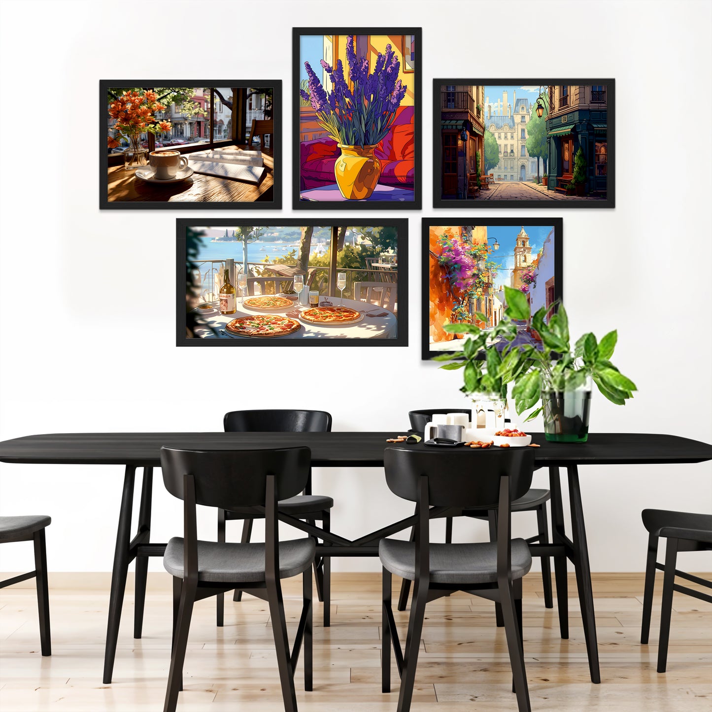 Coastal Cafe Vibes Wall Frame Set
