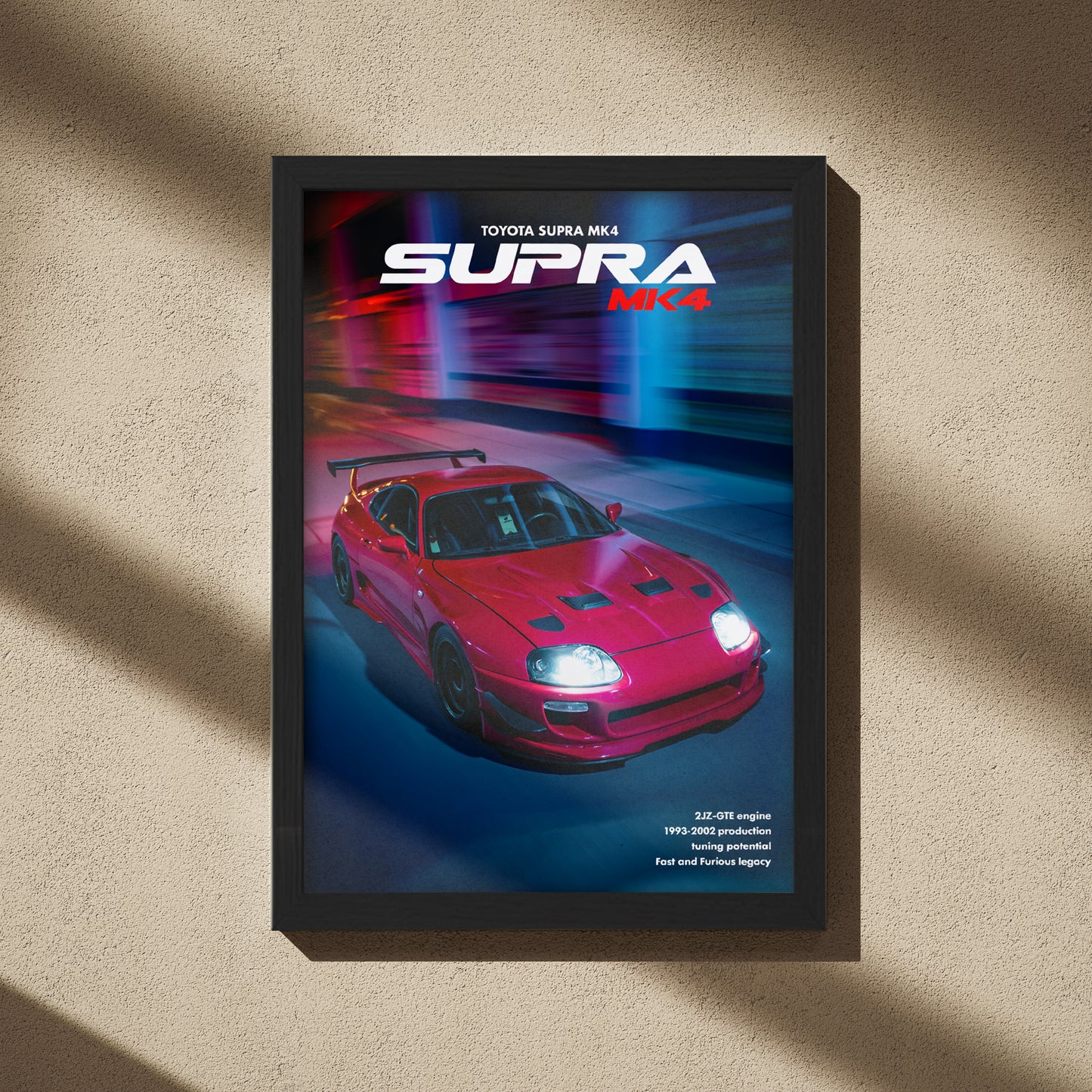 Supra MK4 Midnight Run Wall Frame