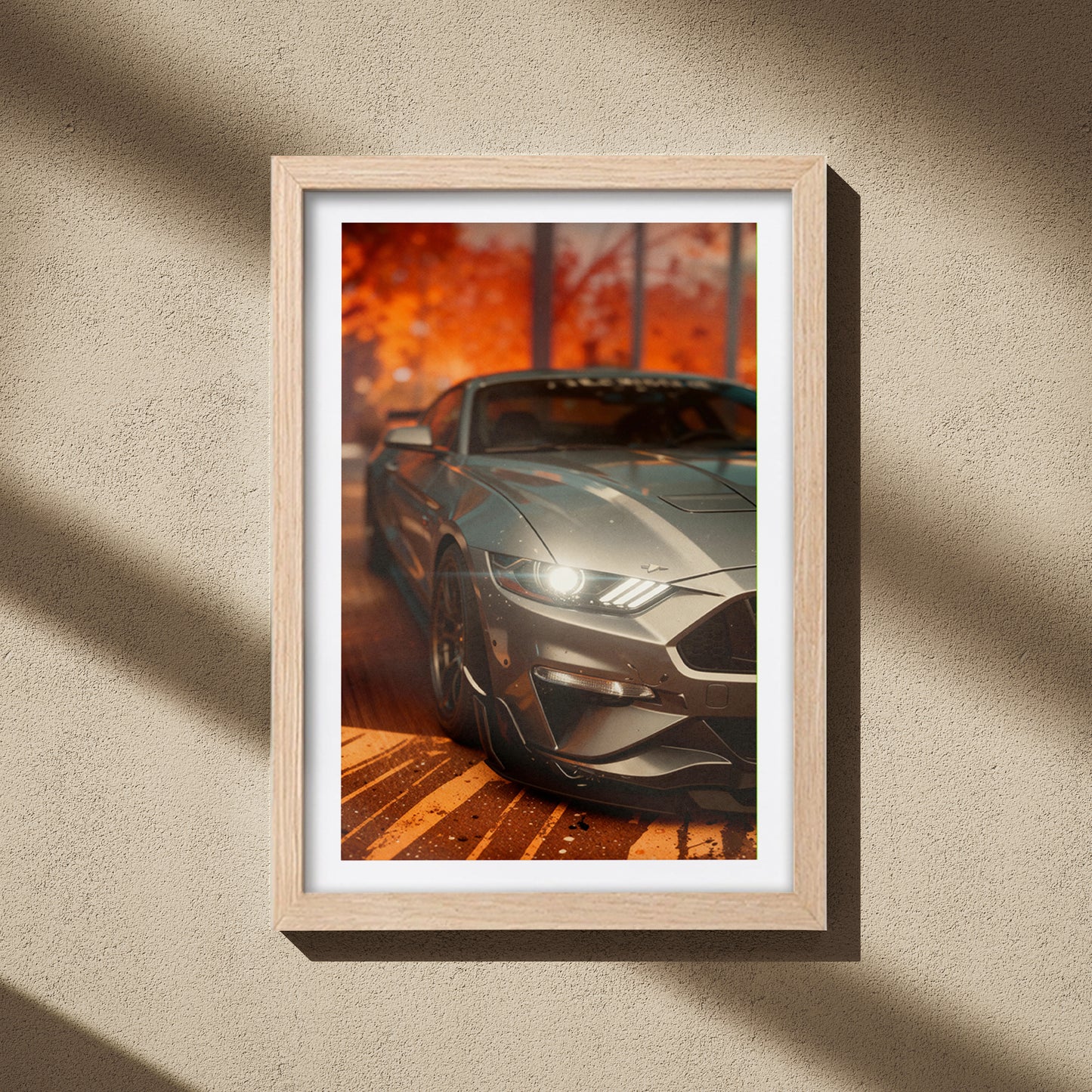 Mustang Close-Up Wall Frame