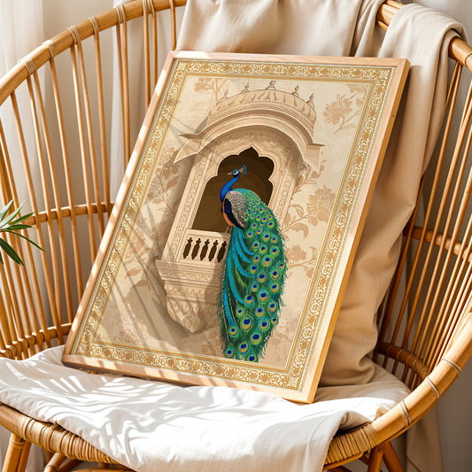 Peacock Majesty Traditional Wall Art