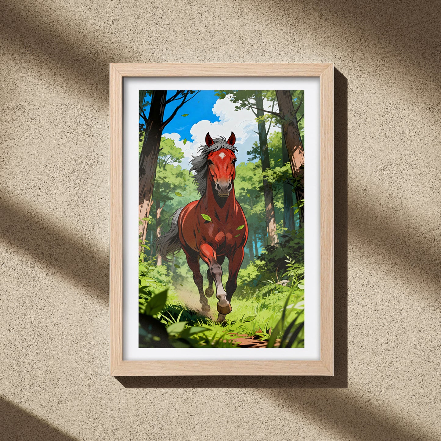 Forest Sprint Stallion Wall Frame