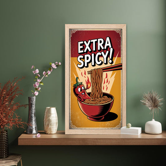 Extra Spicy Noodles Wall Frame
