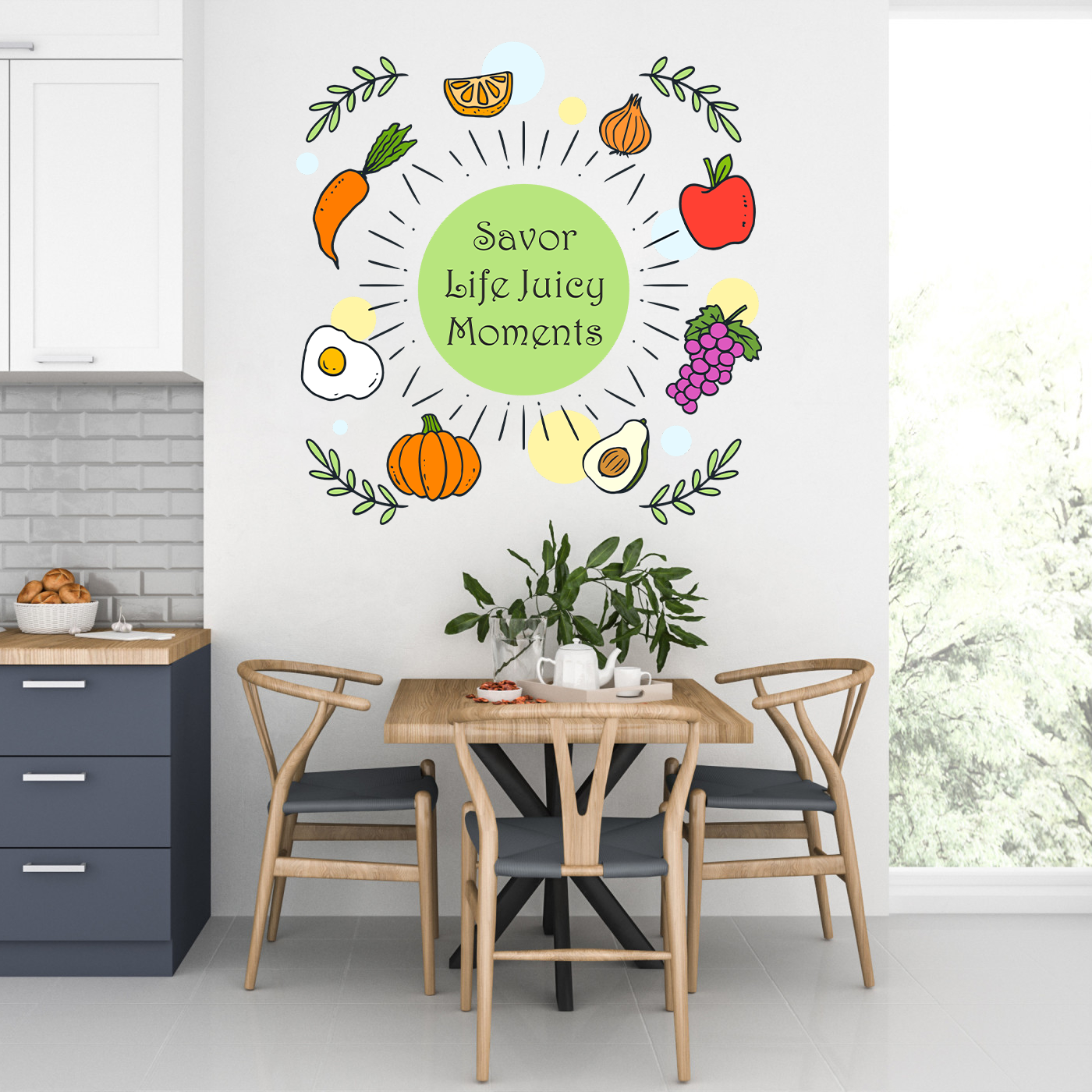 Savor Life Food Wall Sticker