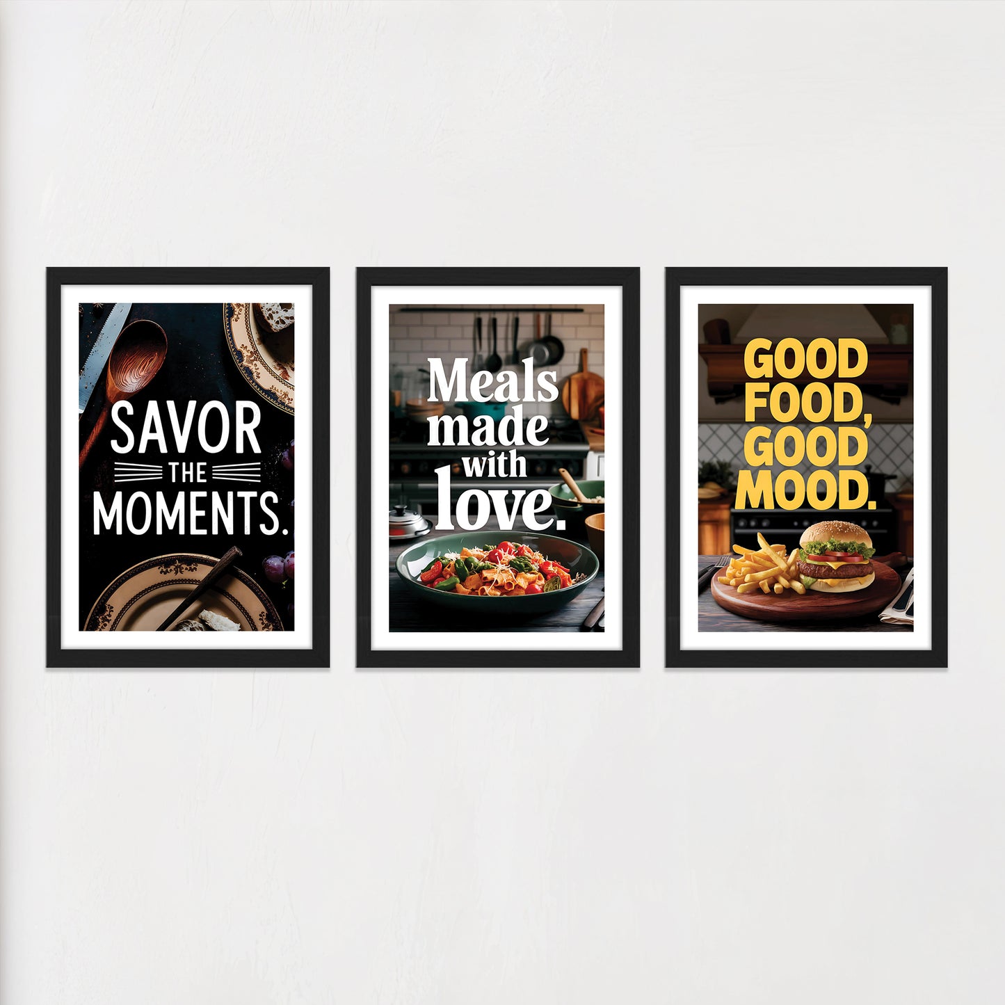 Food Quotes Wall Frame Set
