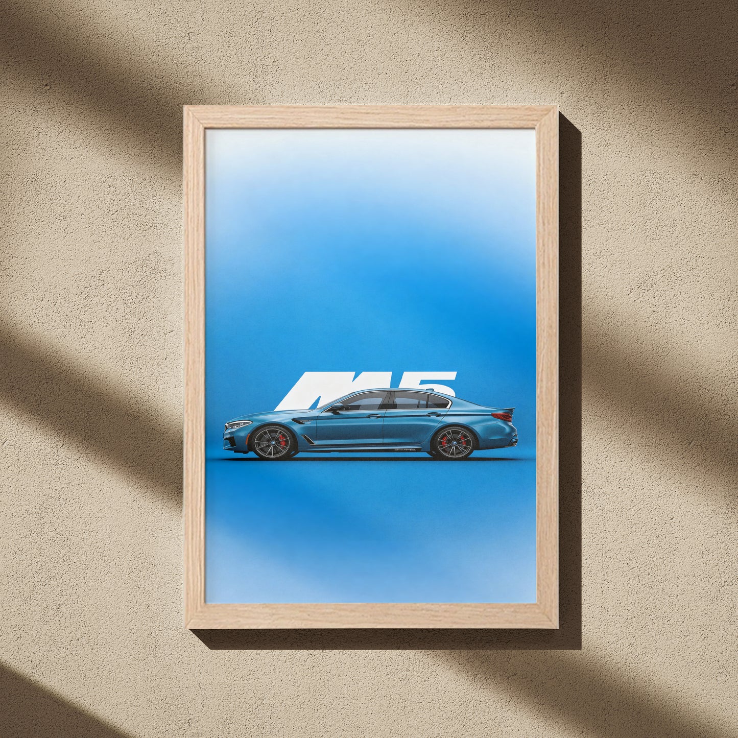 BMW M5 Side Profile Wall Frame