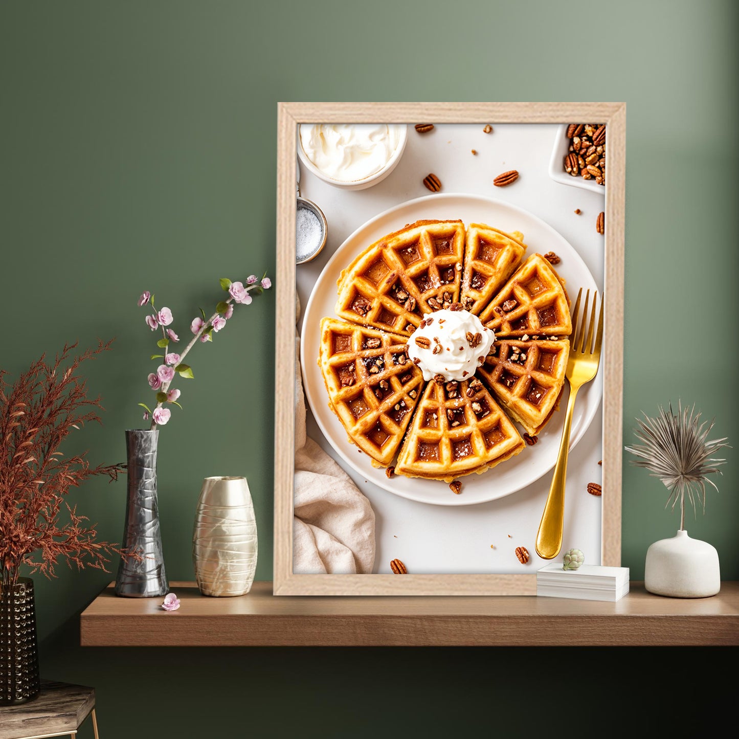 Waffle Slices Wall Frame