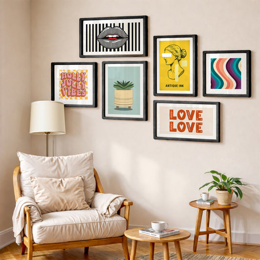 Retro Gallery Wall Set of 6
