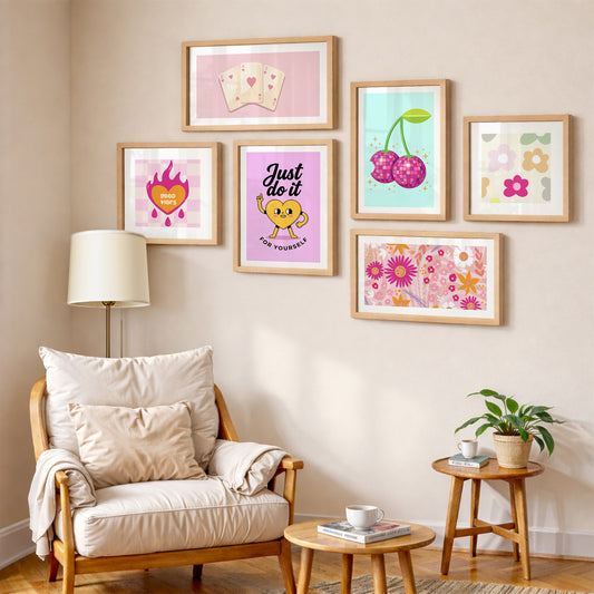 Cherry Pop Wall Set of 6
