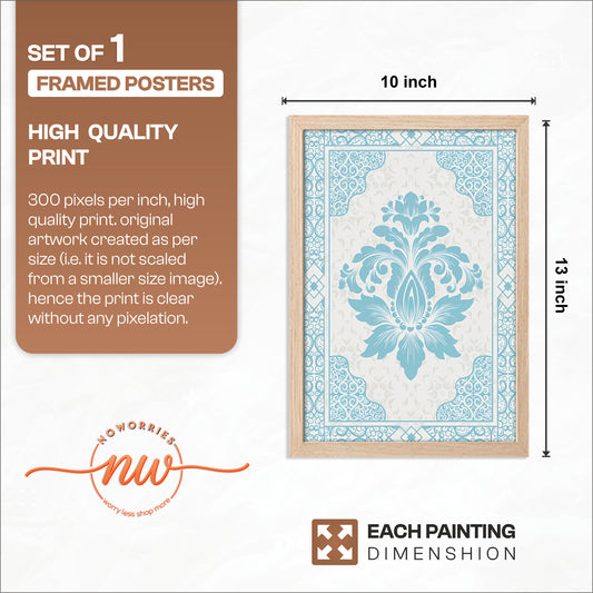 Blue Ornamental Pattern Frame
