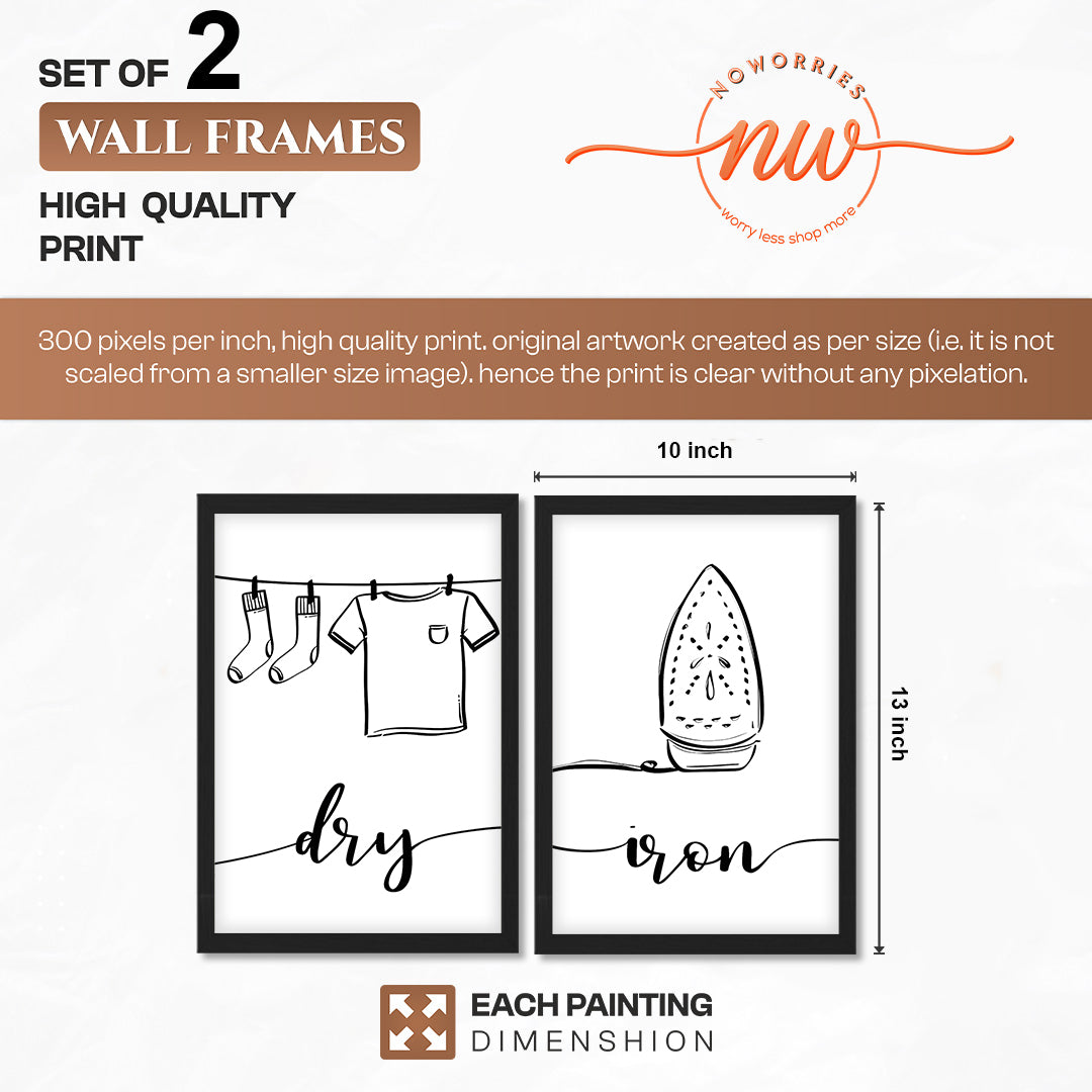 Dry & Iron Wall Art Set of 2