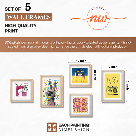 Pop Culture Wall Decor Set of 5