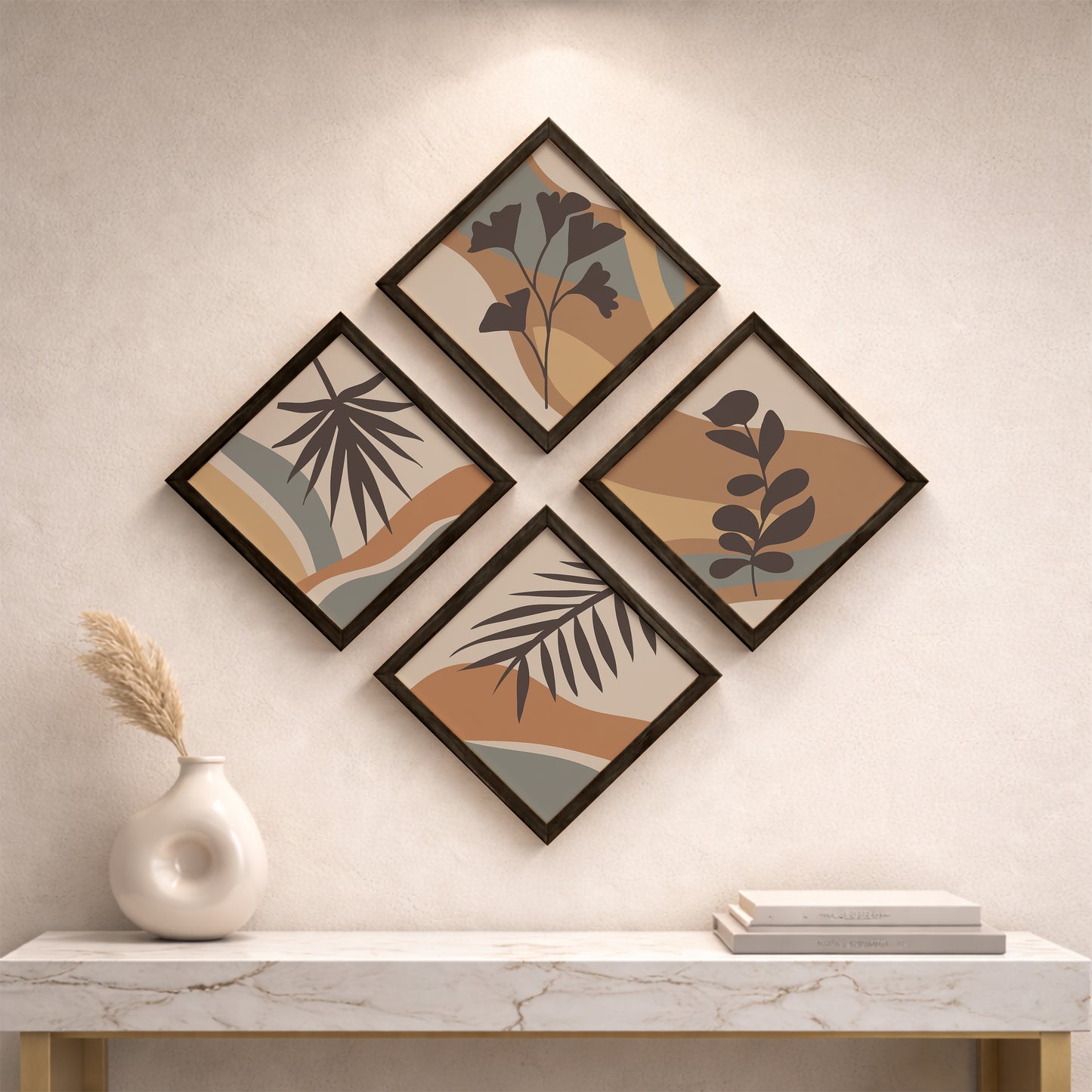 Boho Botanical Wall Frame Set of 4