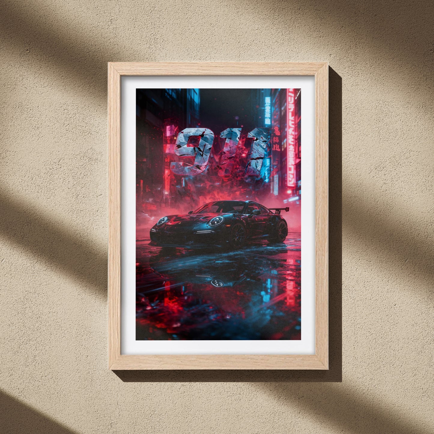 911 Neon Wall Frame