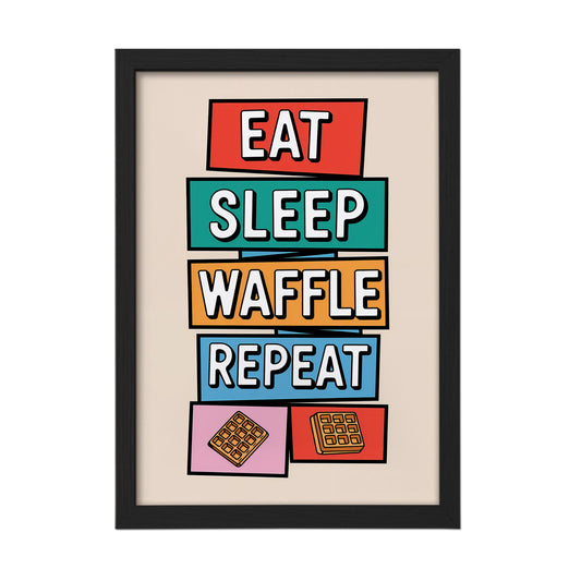 Waffle Life Wall Frame