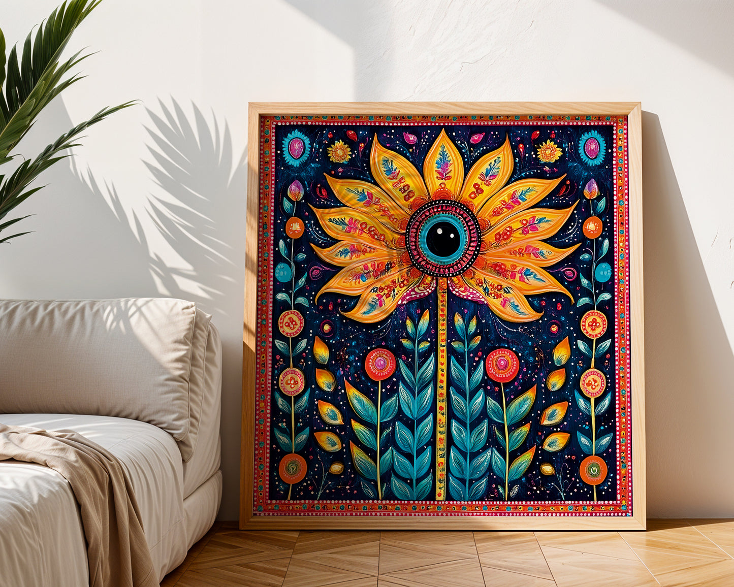 Floral Sunburst Artwork