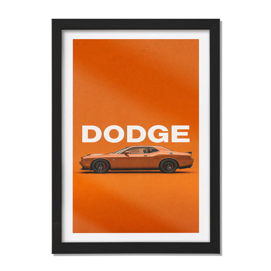 Dodge Challenger Side View Wall Frame