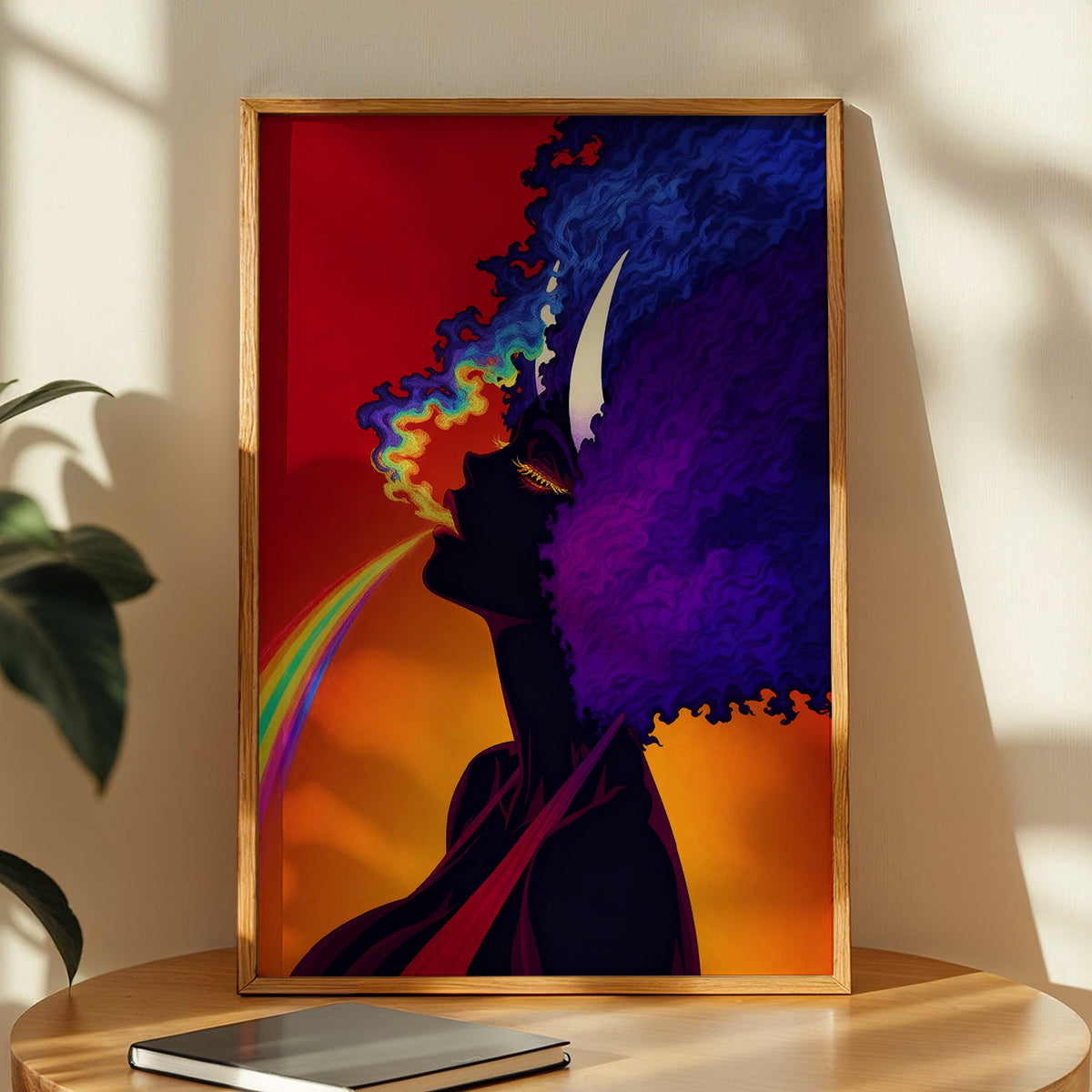 Psychedelic Rainbow Woman Poster